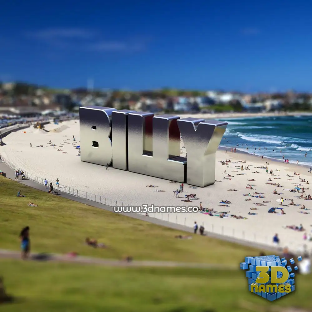 billy in Bondi Beach style - 3D name wallpaper