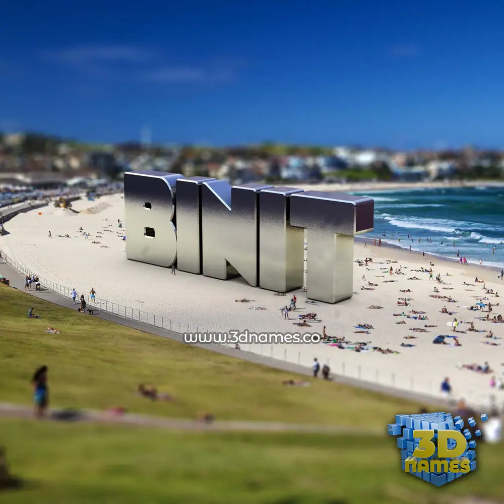 binit in Bondi Beach style - 3D name wallpaper