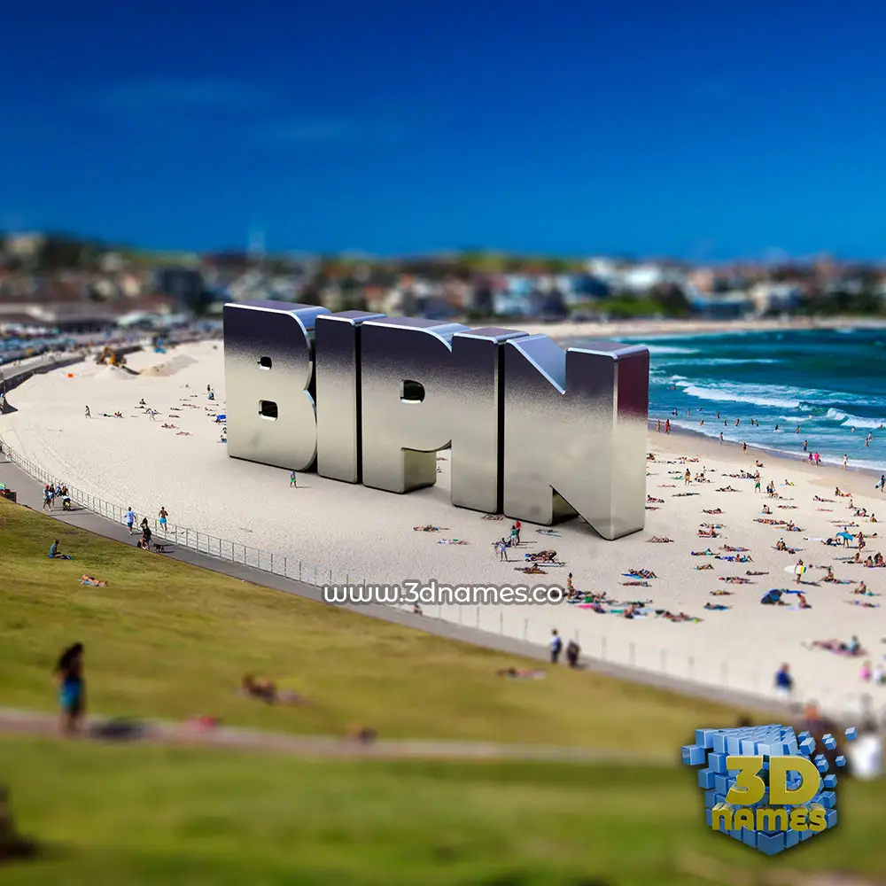 bipin in Bondi Beach style - 3D name wallpaper