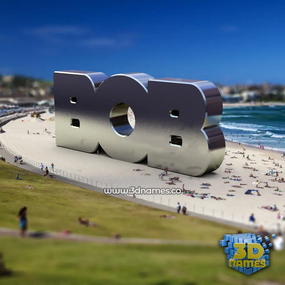 bob in Bondi Beach style - 3D name wallpaper