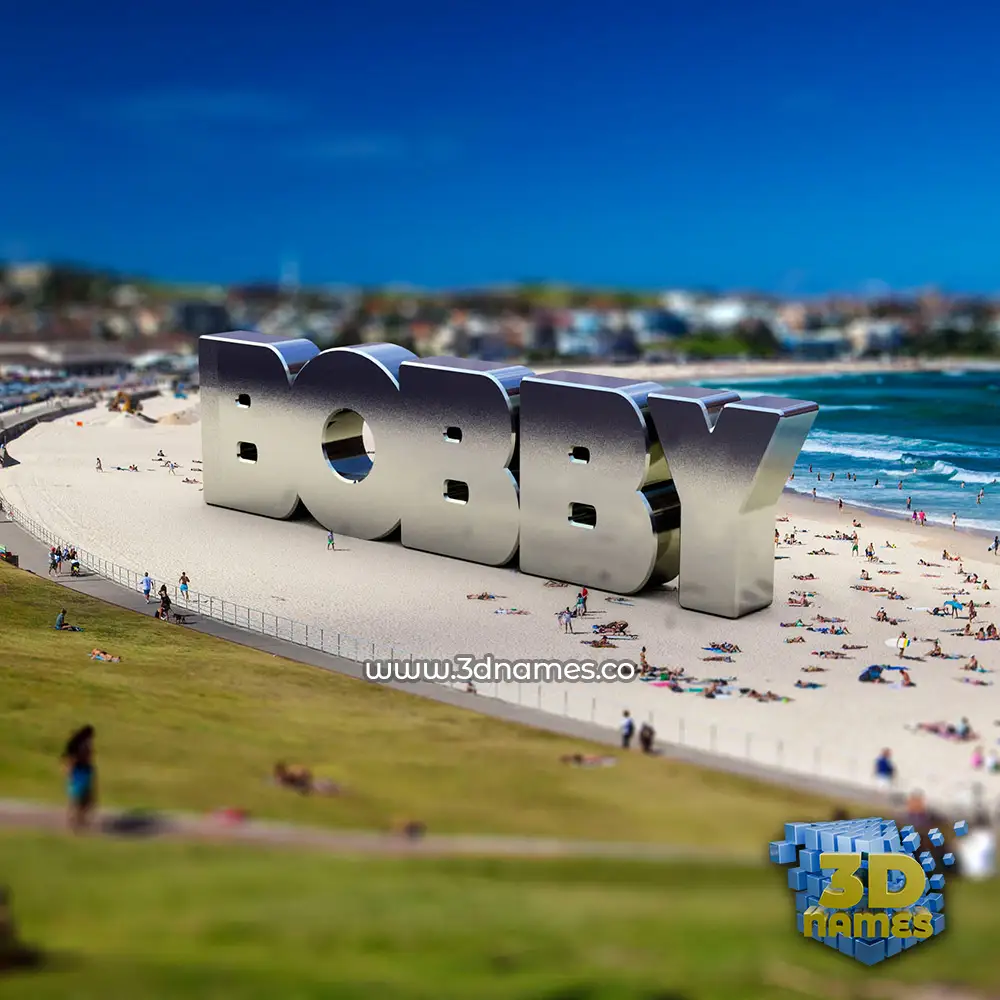 bobby in Bondi Beach style - 3D name wallpaper
