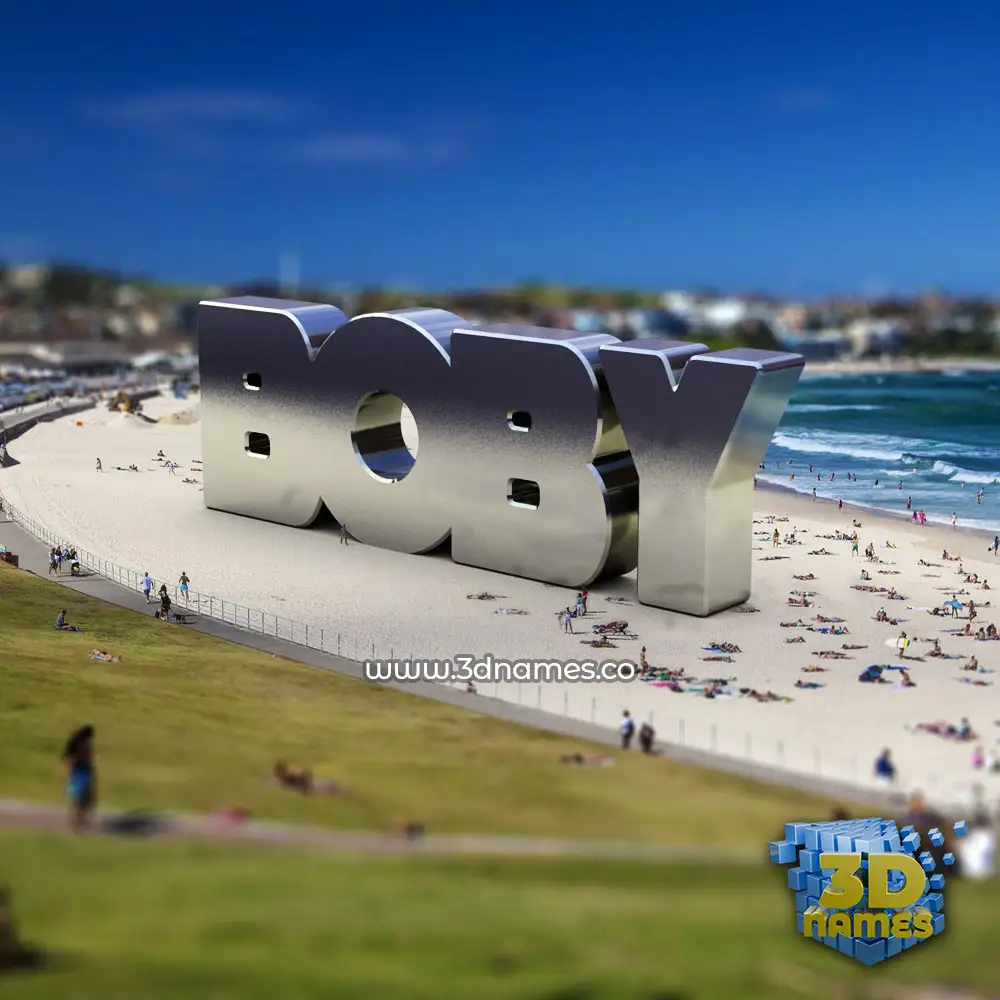 boby in Bondi Beach style - 3D name wallpaper