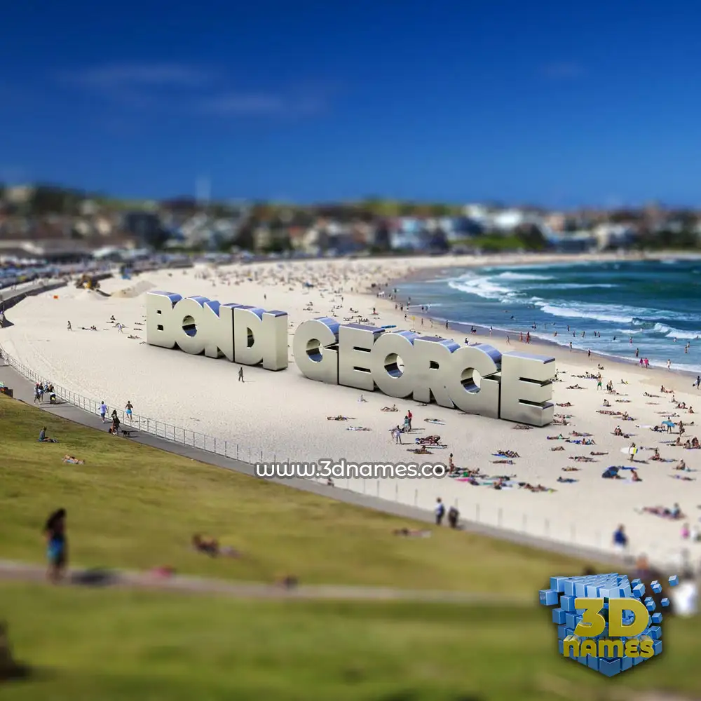 bondi george in Bondi Beach style - 3D name wallpaper