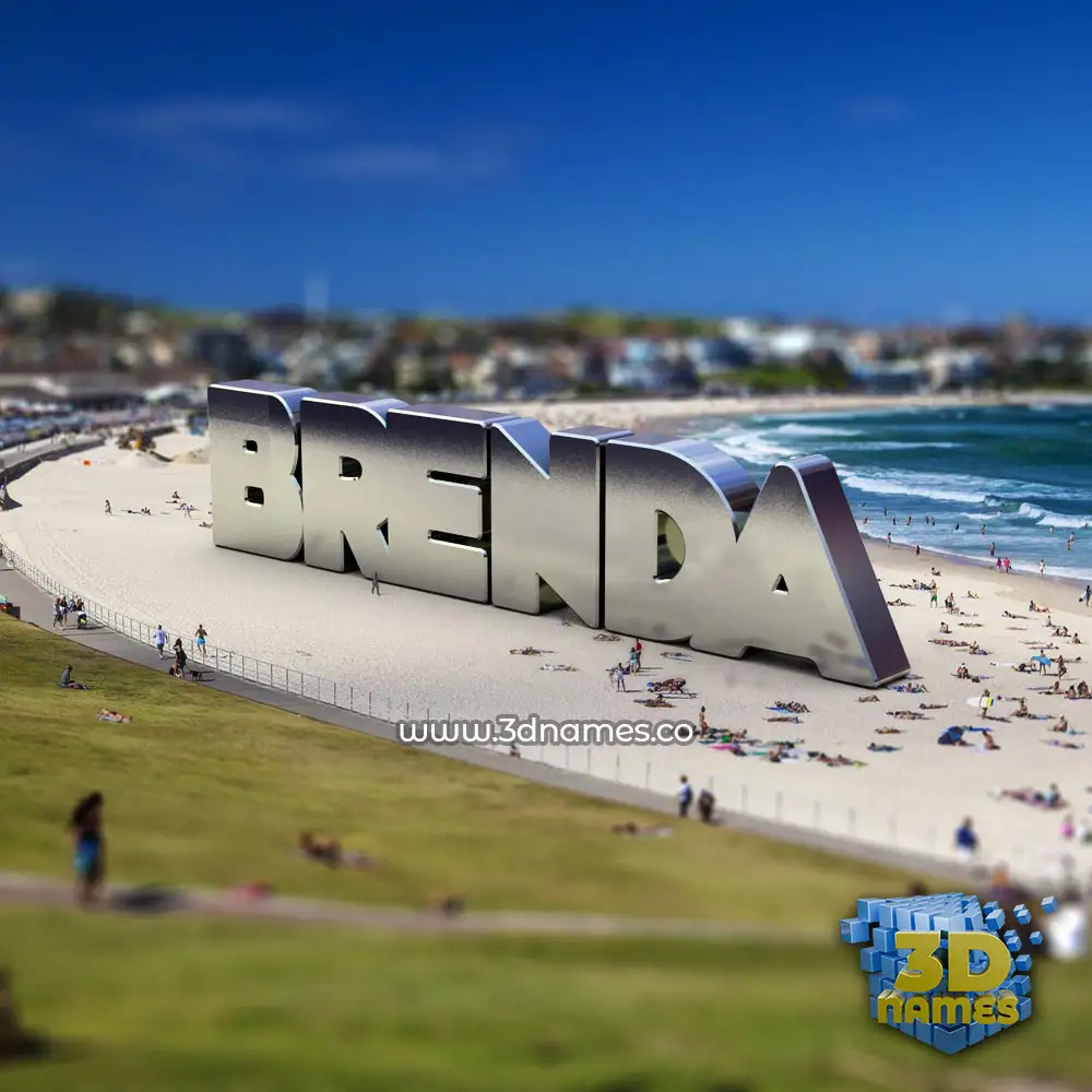 brenda in Bondi Beach style - 3D name wallpaper
