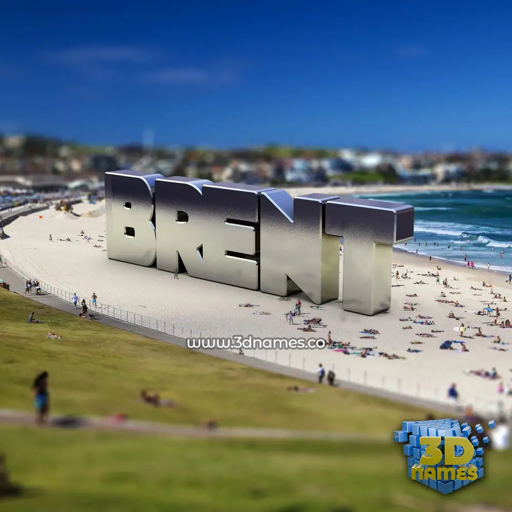 brent in Bondi Beach style - 3D name wallpaper