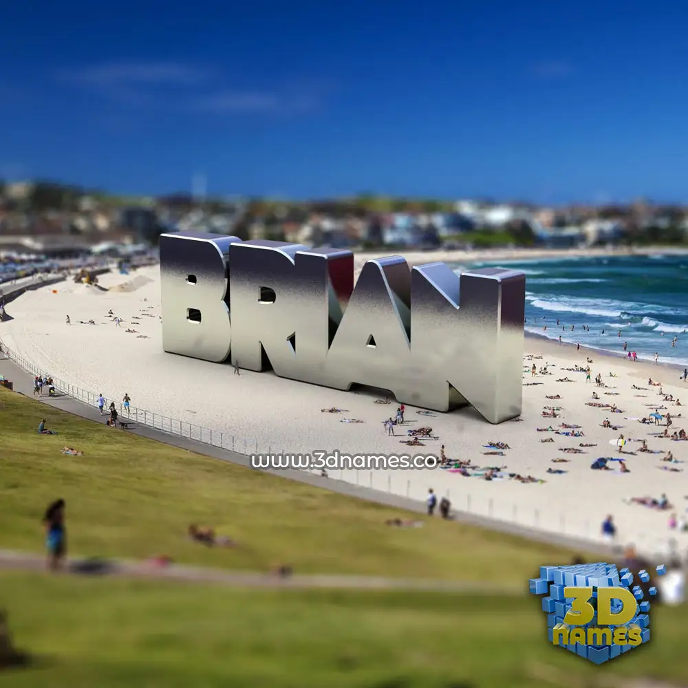 brian in Bondi Beach style - 3D name wallpaper