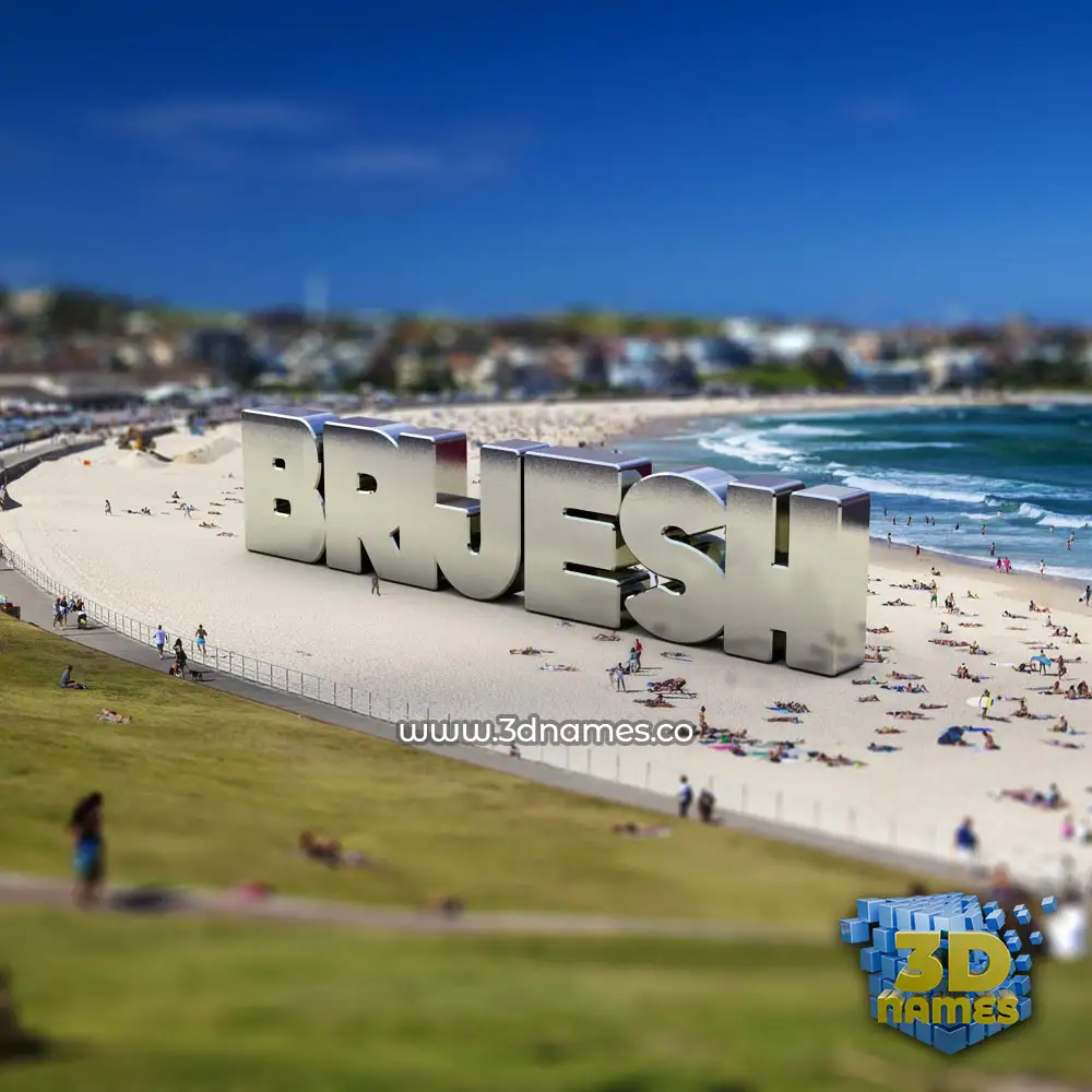 brijesh in Bondi Beach style - 3D name wallpaper