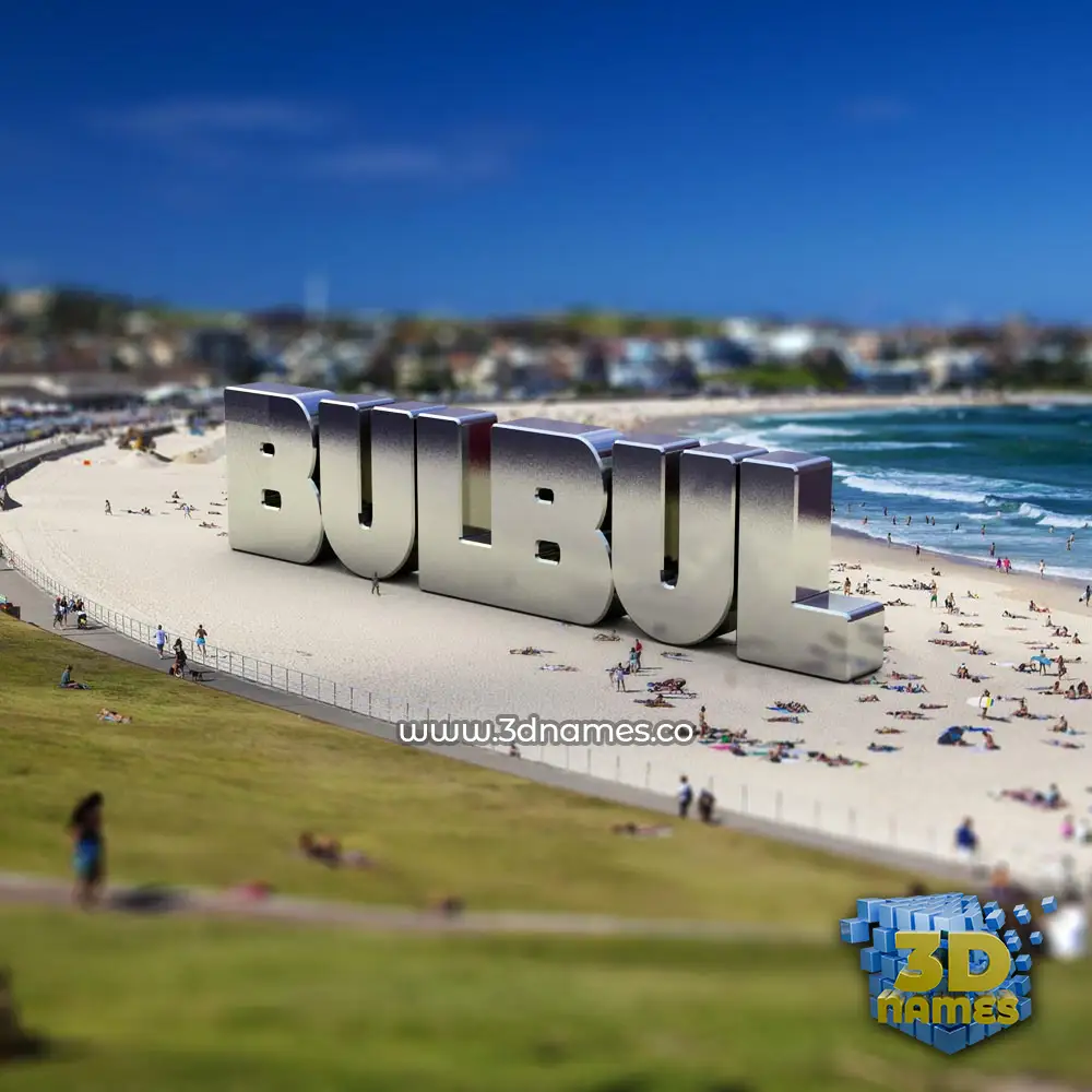 bulbul in Bondi Beach style - 3D name wallpaper