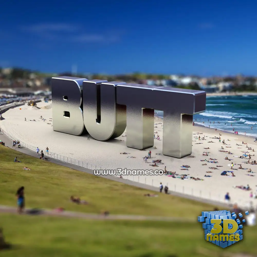 butt in Bondi Beach style - 3D name wallpaper