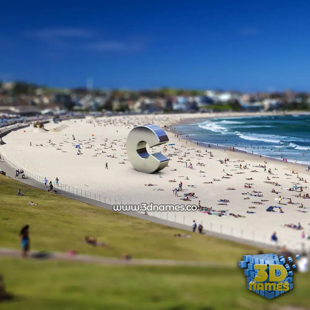 c in Bondi Beach style - 3D name wallpaper