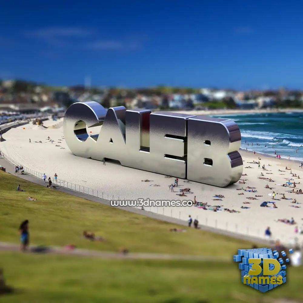 caleb in Bondi Beach style - 3D name wallpaper