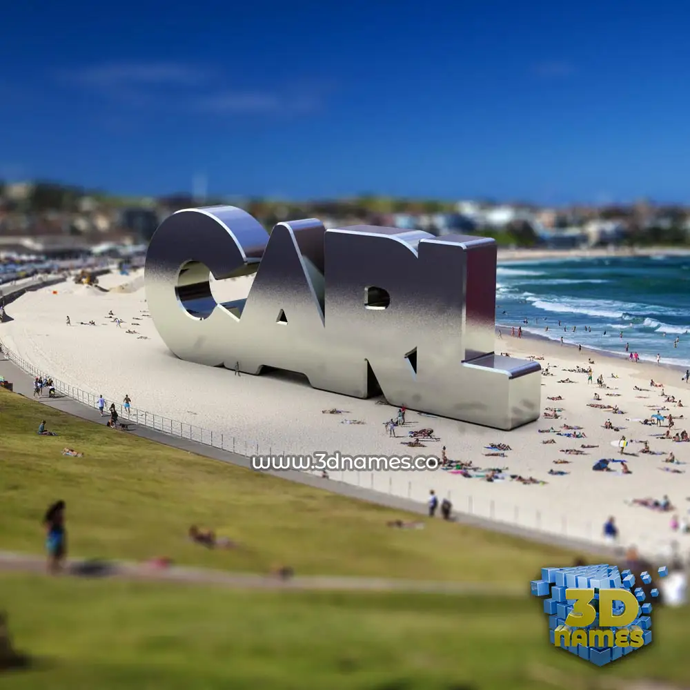 carl in Bondi Beach style - 3D name wallpaper