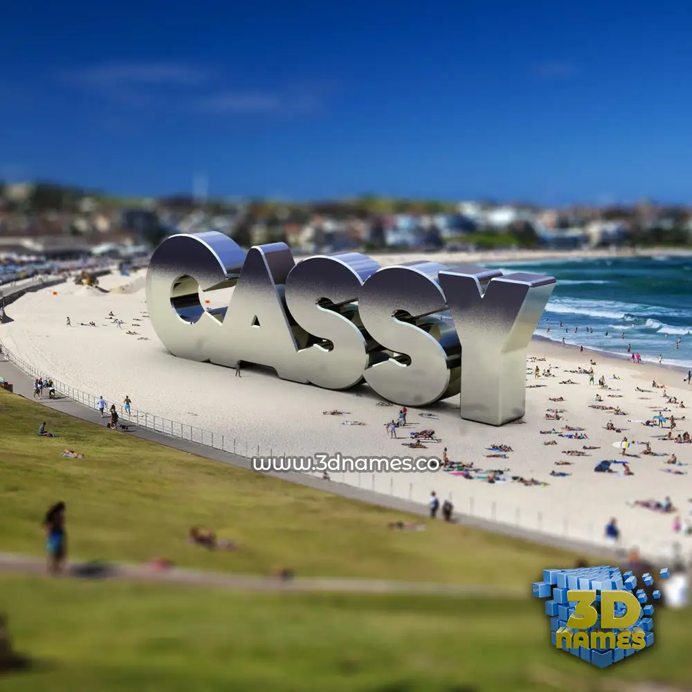 cassy in Bondi Beach style - 3D name wallpaper