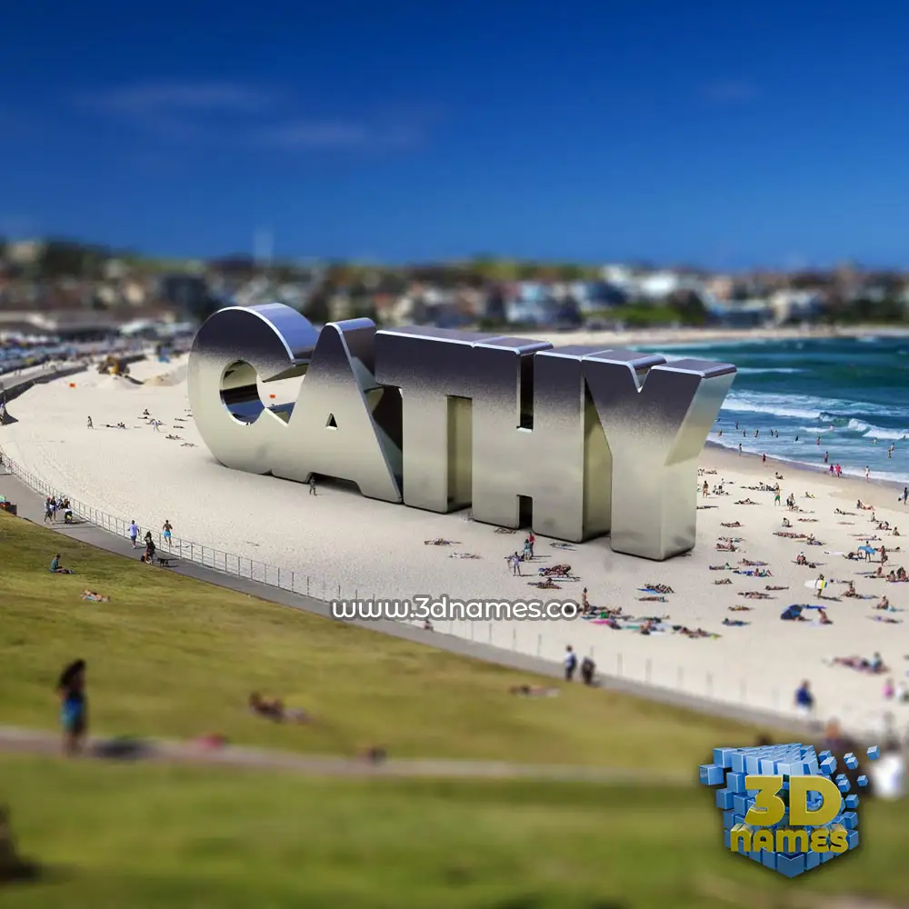 cathy in Bondi Beach style - 3D name wallpaper