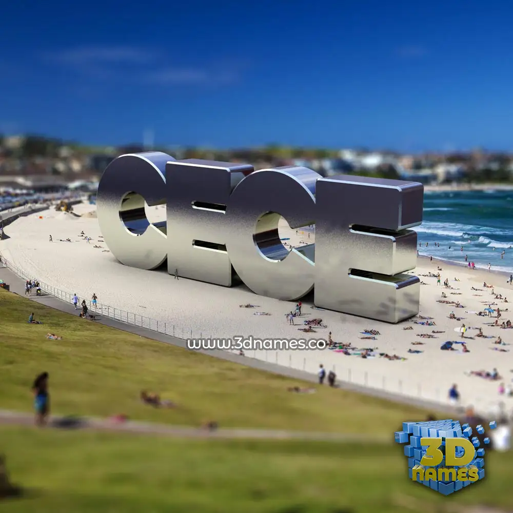 cece in Bondi Beach style - 3D name wallpaper