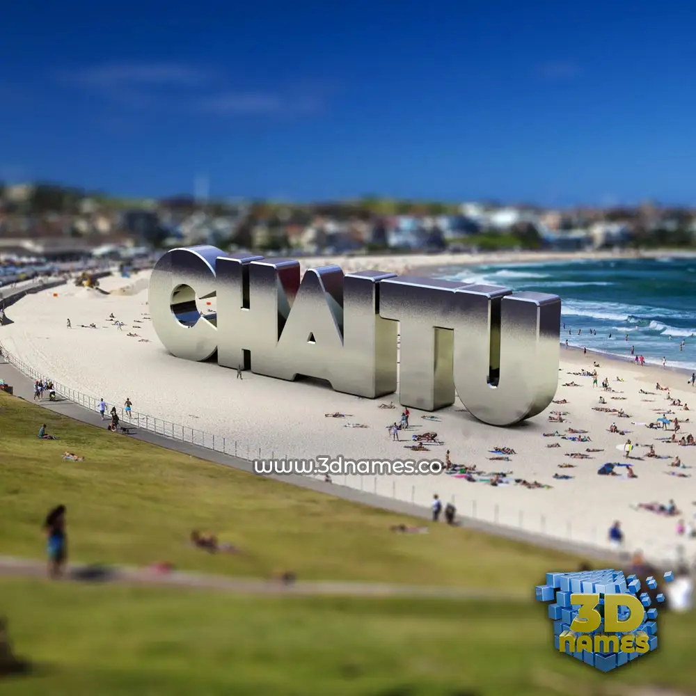 chaitu in Bondi Beach style - 3D name wallpaper