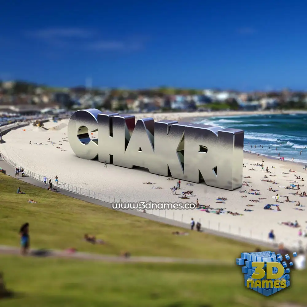 chakri in Bondi Beach style - 3D name wallpaper