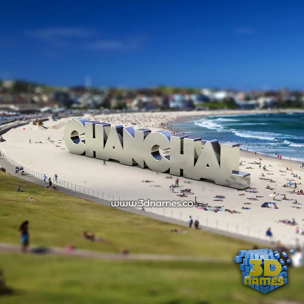 chanchal in Bondi Beach style - 3D name wallpaper