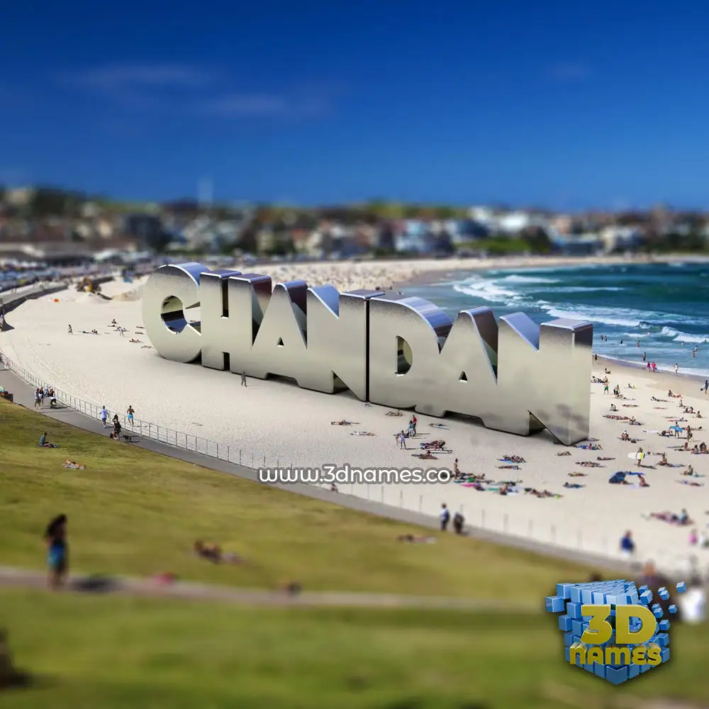 chandan in Bondi Beach style - 3D name wallpaper