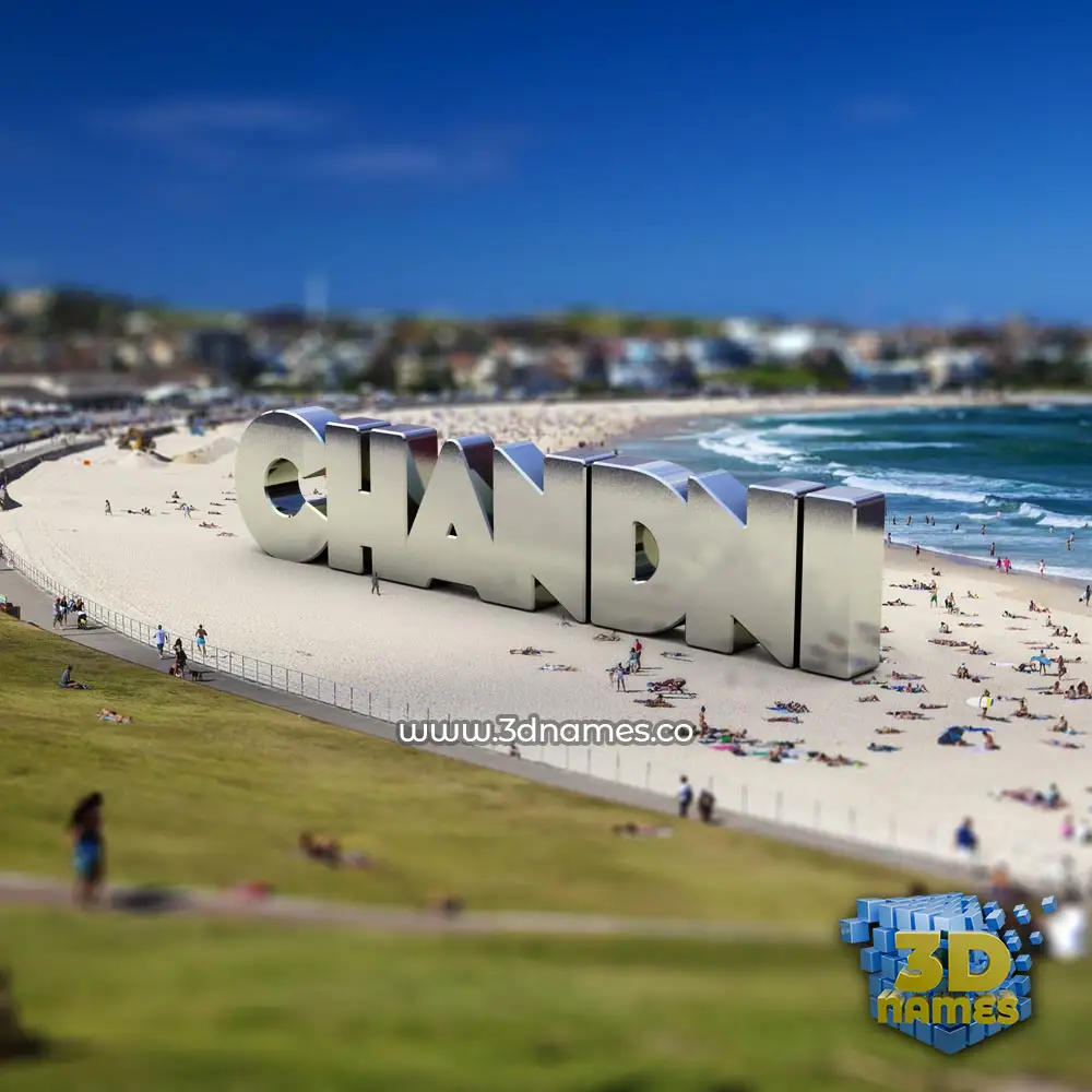 chandni in Bondi Beach style - 3D name wallpaper