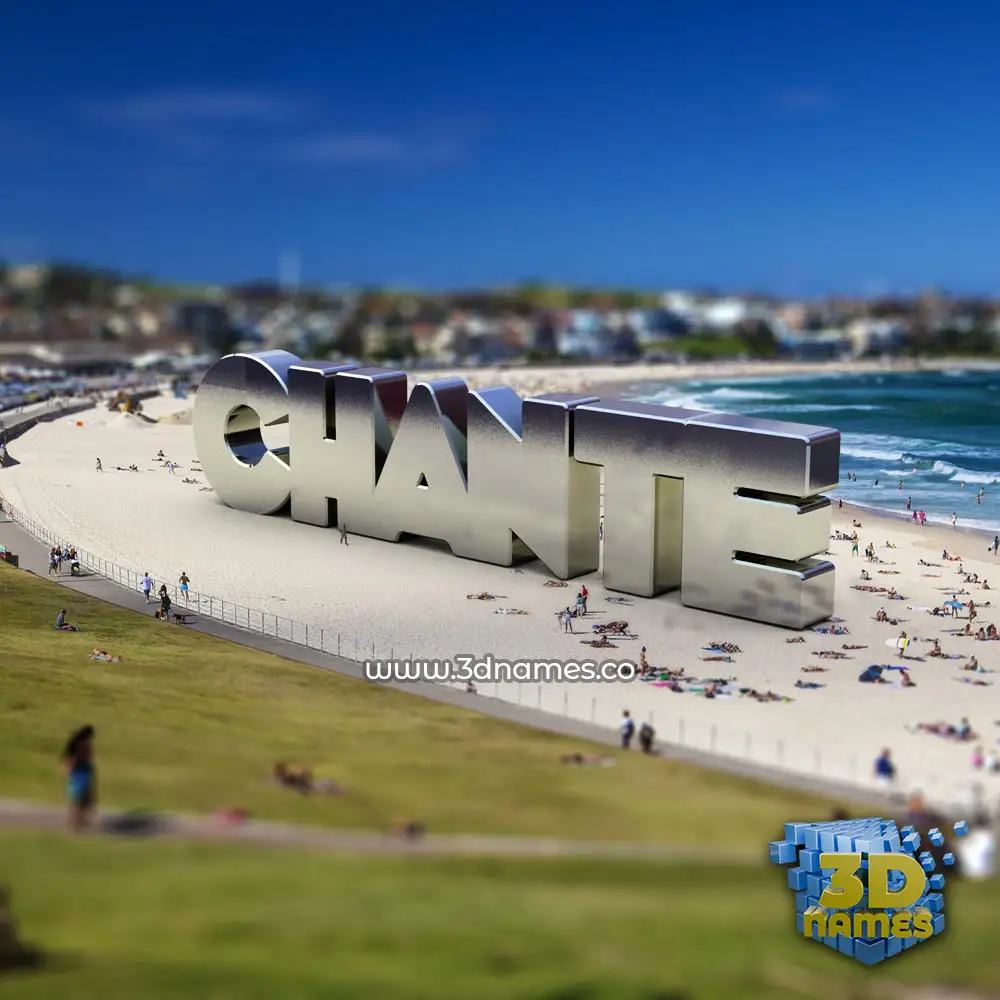 chante in Bondi Beach style - 3D name wallpaper