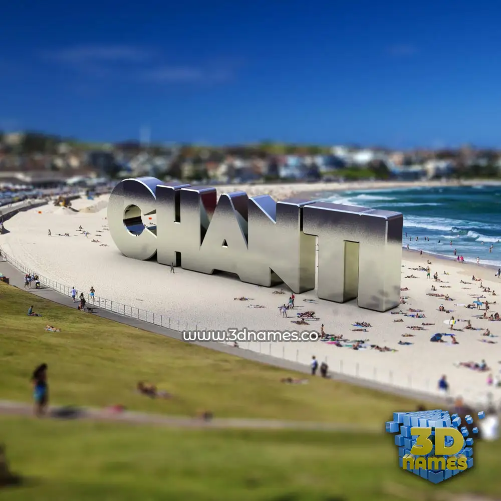 chanti in Bondi Beach style - 3D name wallpaper