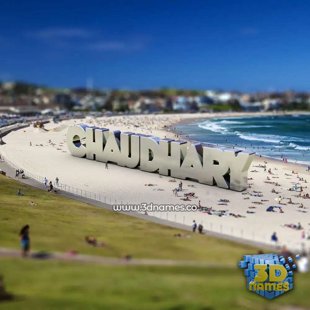 chaudhary in Bondi Beach style - 3D name wallpaper