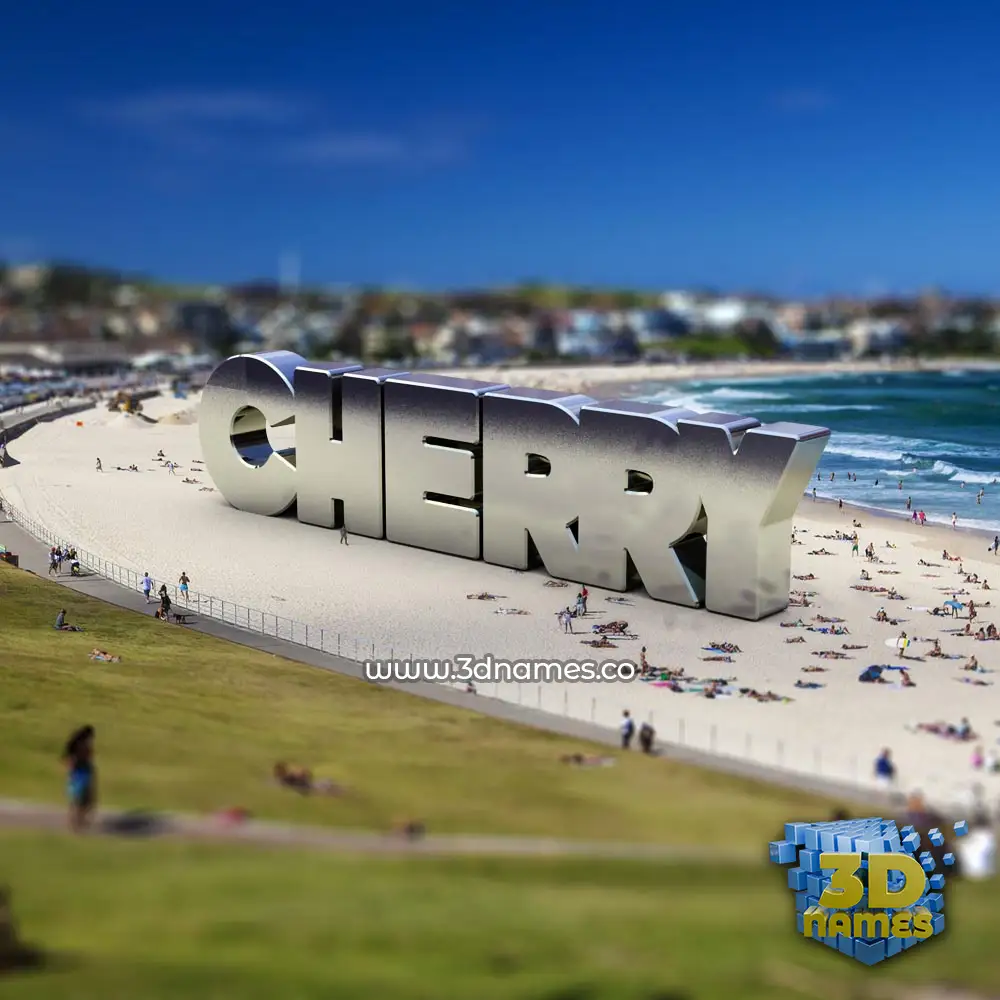 cherry in Bondi Beach style - 3D name wallpaper