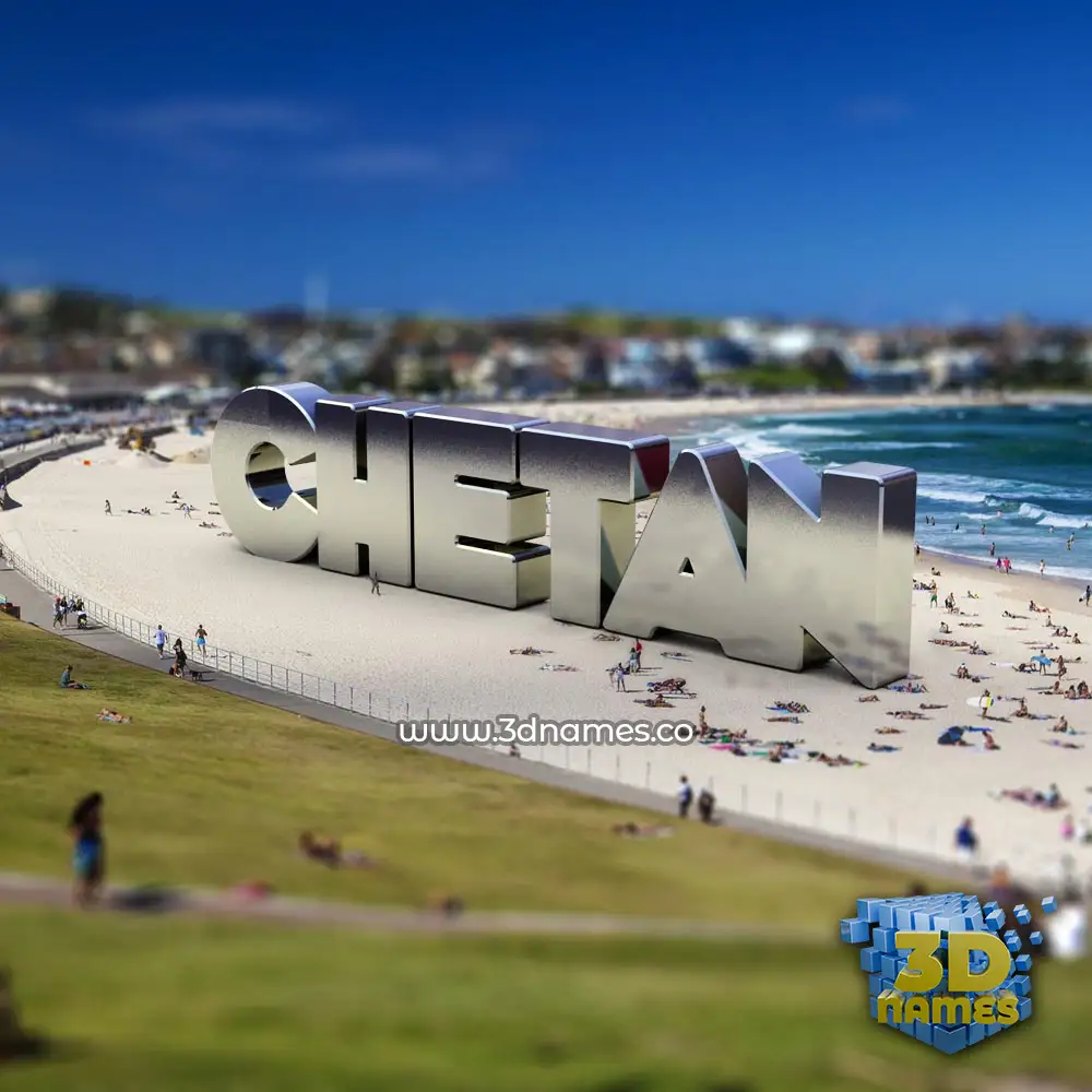 chetan in Bondi Beach style - 3D name wallpaper