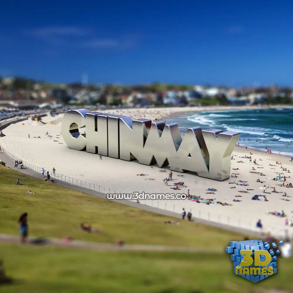 chinmay in Bondi Beach style - 3D name wallpaper