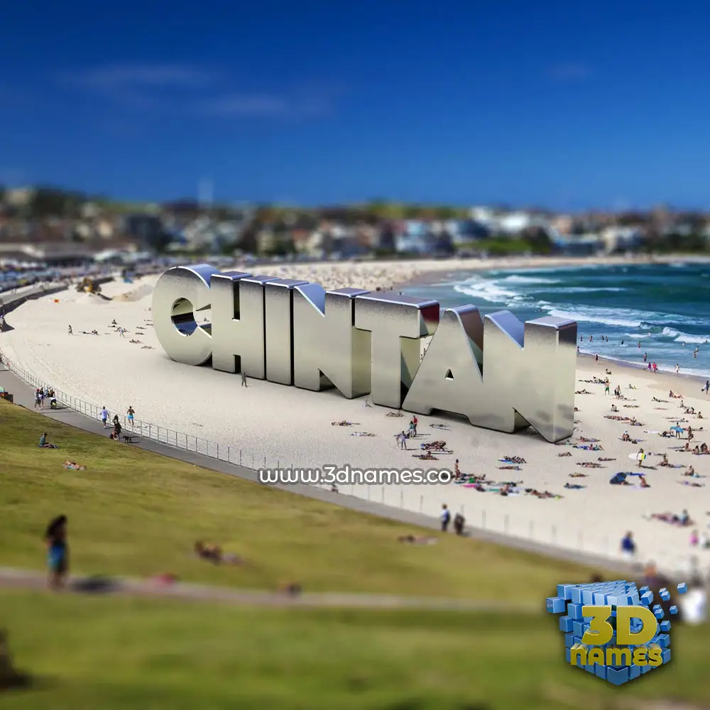 chintan in Bondi Beach style - 3D name wallpaper