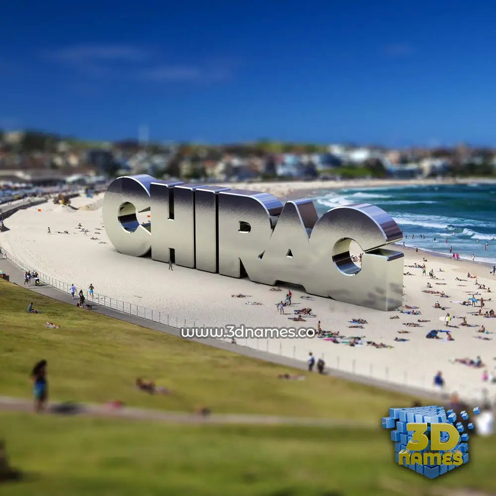 chirag in Bondi Beach style - 3D name wallpaper