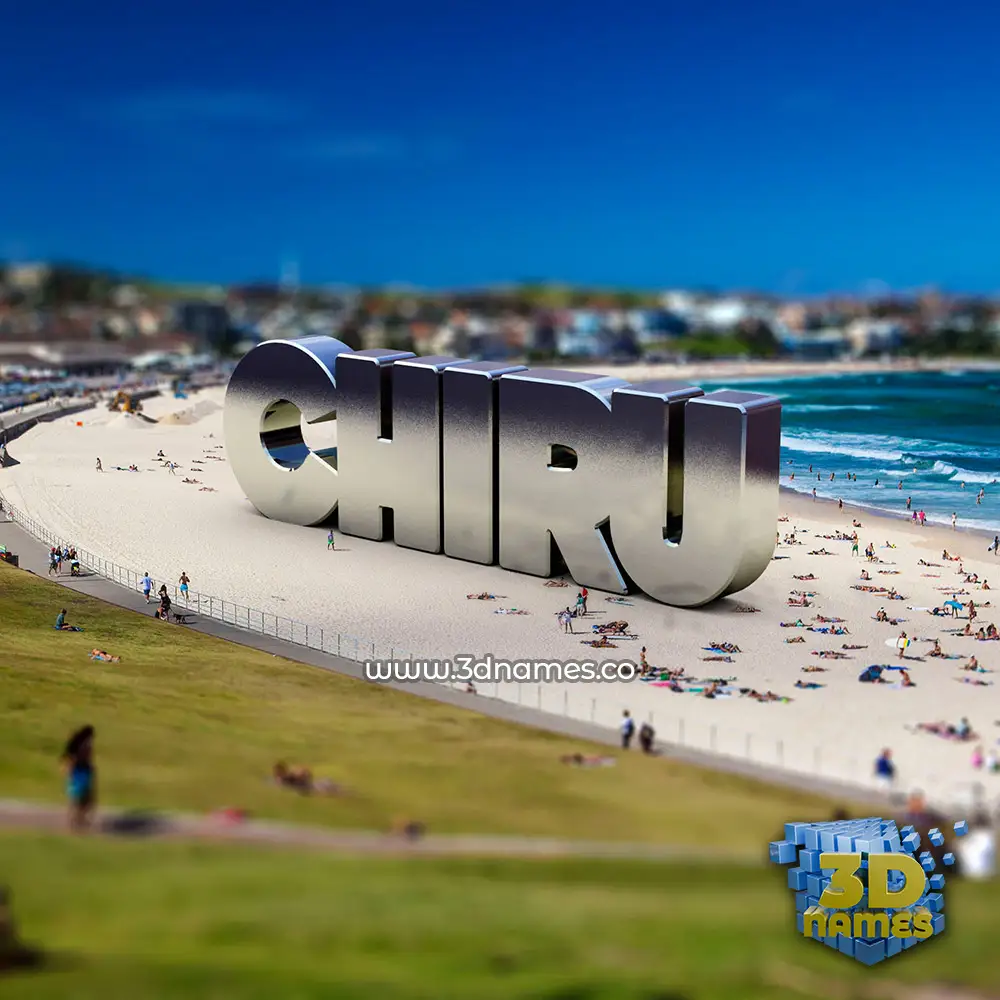 chiru in Bondi Beach style - 3D name wallpaper