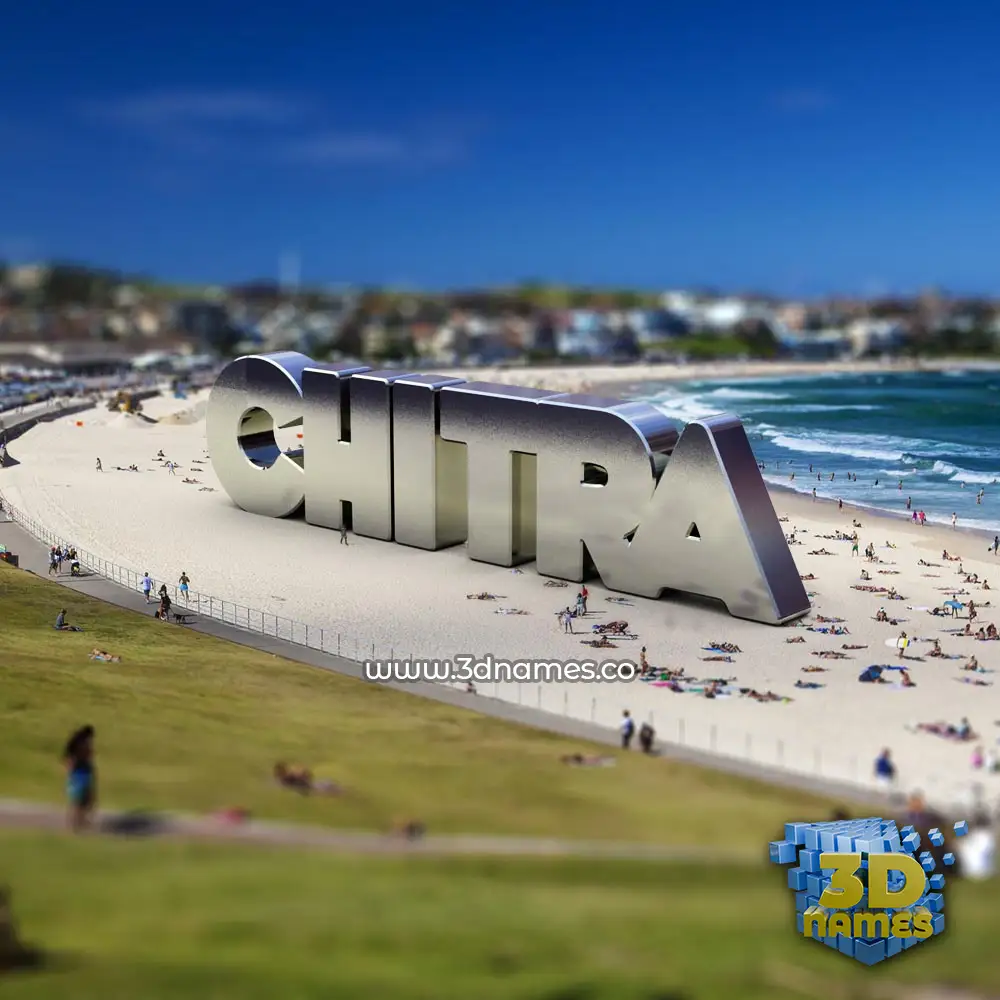 chitra in Bondi Beach style - 3D name wallpaper