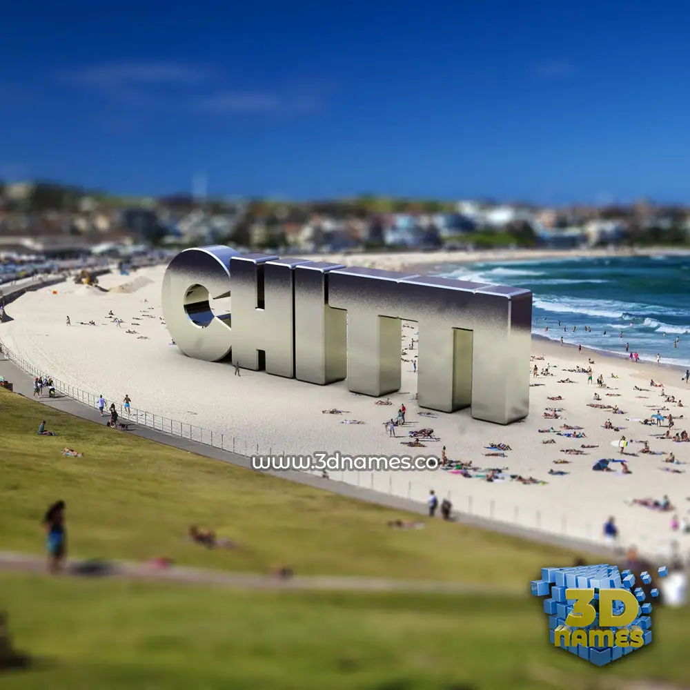 chitti in Bondi Beach style - 3D name wallpaper