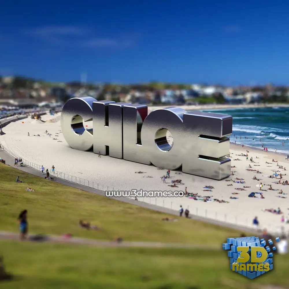 chloe in Bondi Beach style - 3D name wallpaper