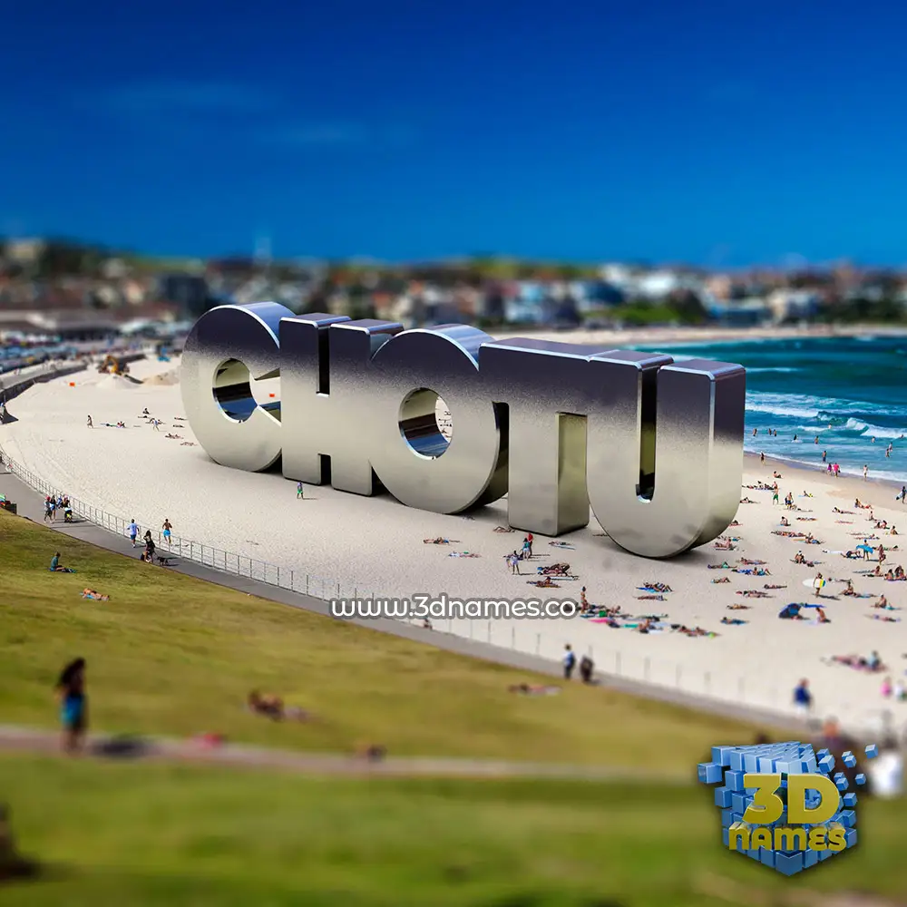 chotu in Bondi Beach style - 3D name wallpaper