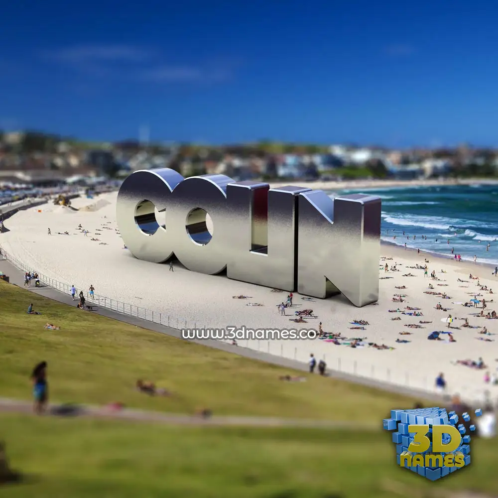 colin in Bondi Beach style - 3D name wallpaper