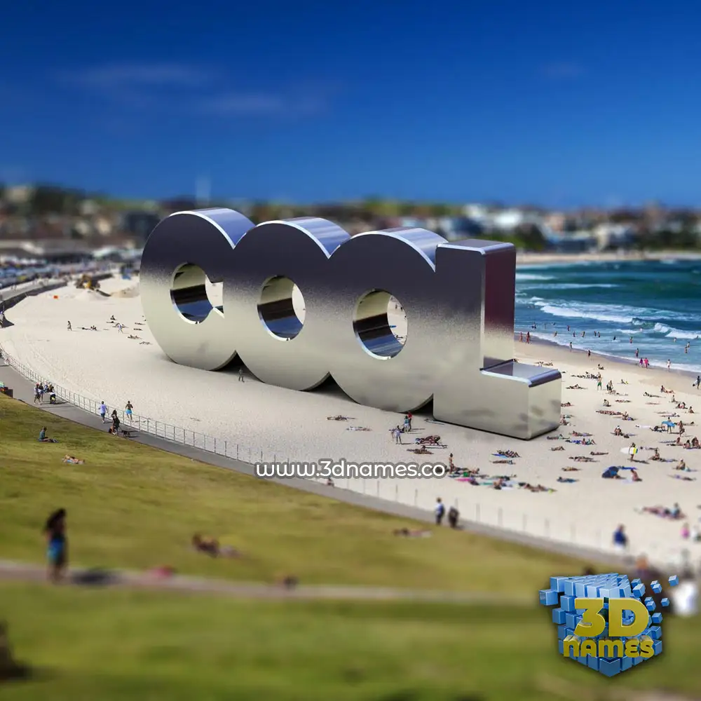 cool in Bondi Beach style - 3D name wallpaper