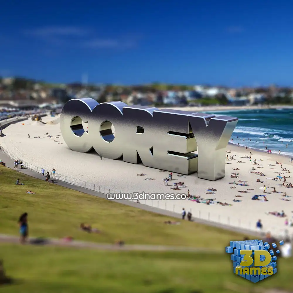 corey in Bondi Beach style - 3D name wallpaper