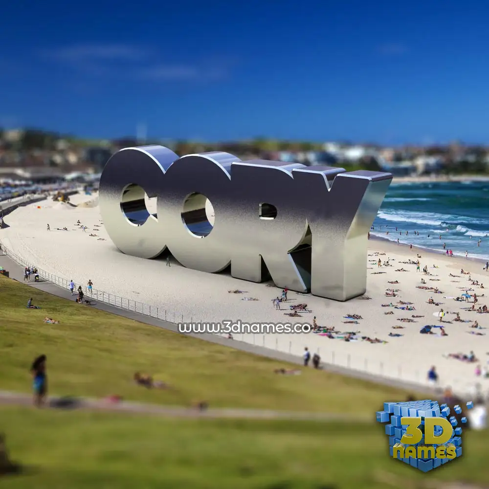 cory in Bondi Beach style - 3D name wallpaper
