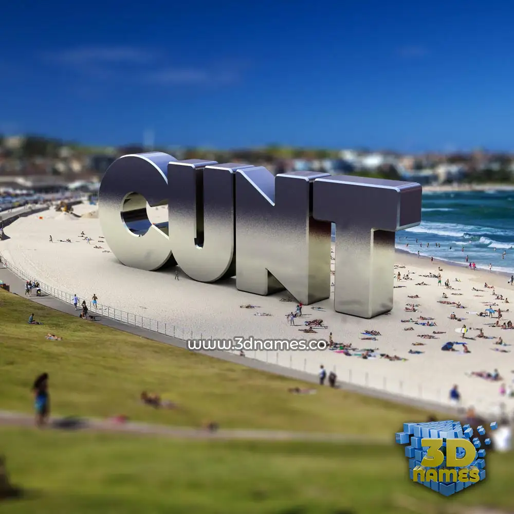 cunt in Bondi Beach style - 3D name wallpaper