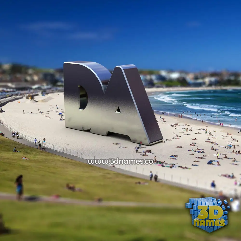 da in Bondi Beach style - 3D name wallpaper