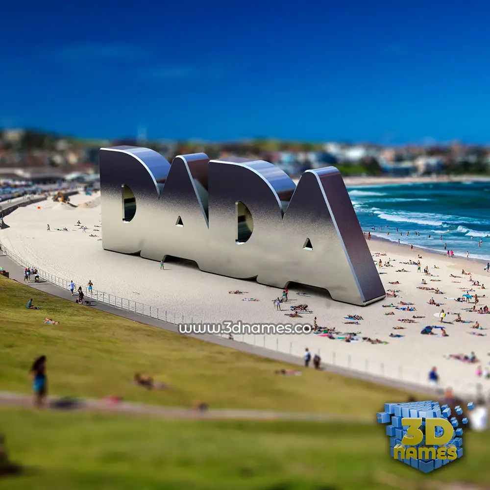 dada in Bondi Beach style - 3D name wallpaper