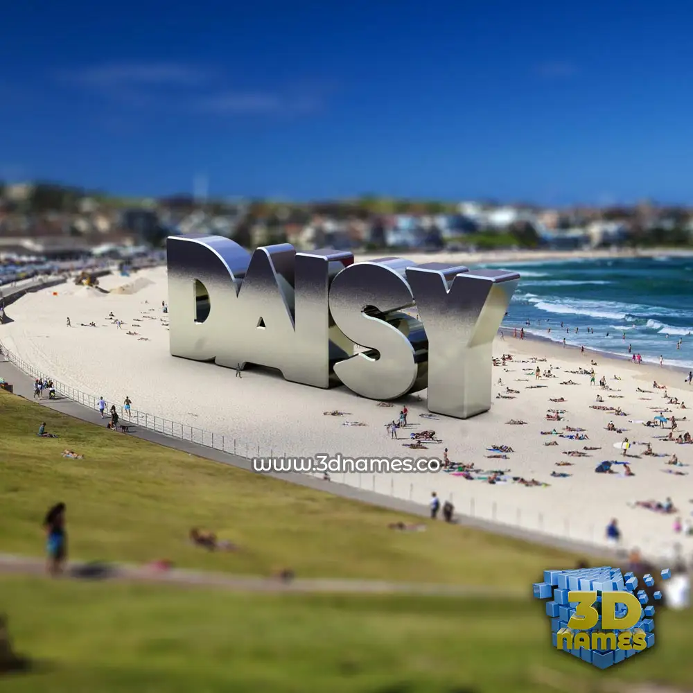 daisy in Bondi Beach style - 3D name wallpaper