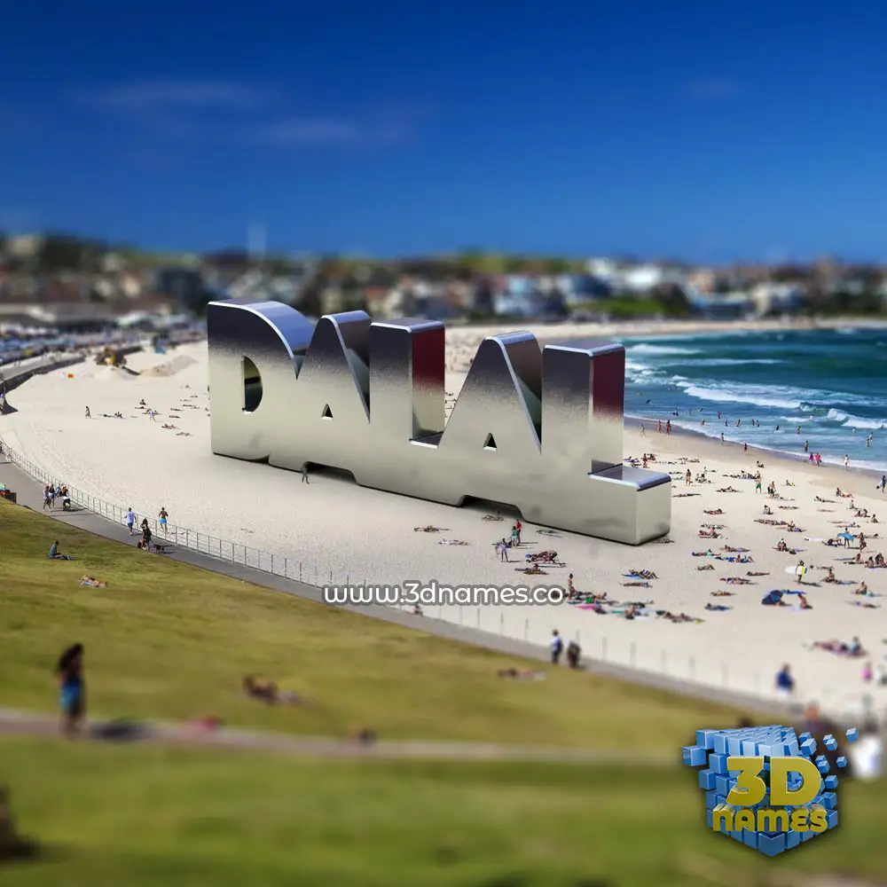 dalal in Bondi Beach style - 3D name wallpaper