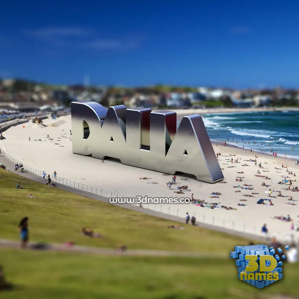 dalia in Bondi Beach style - 3D name wallpaper