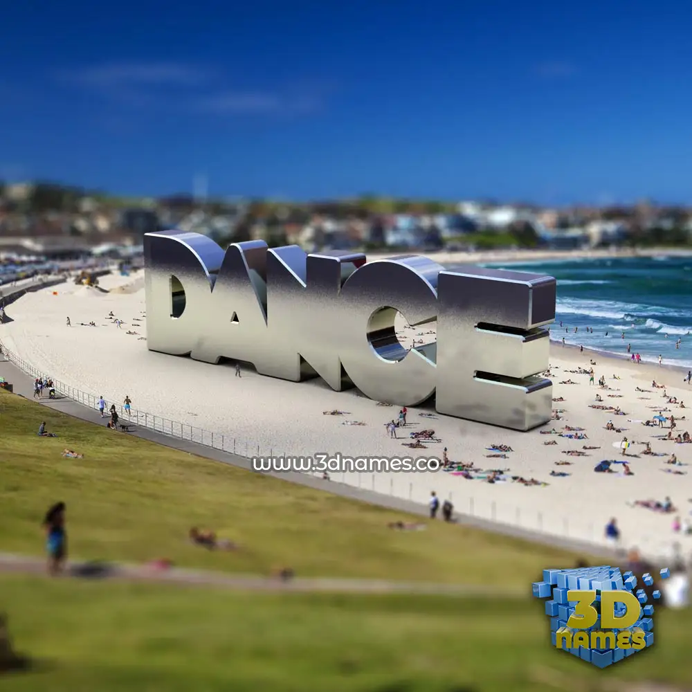 dance in Bondi Beach style - 3D name wallpaper