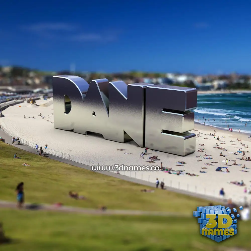 dane in Bondi Beach style - 3D name wallpaper