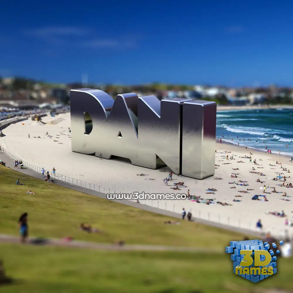 dani in Bondi Beach style - 3D name wallpaper